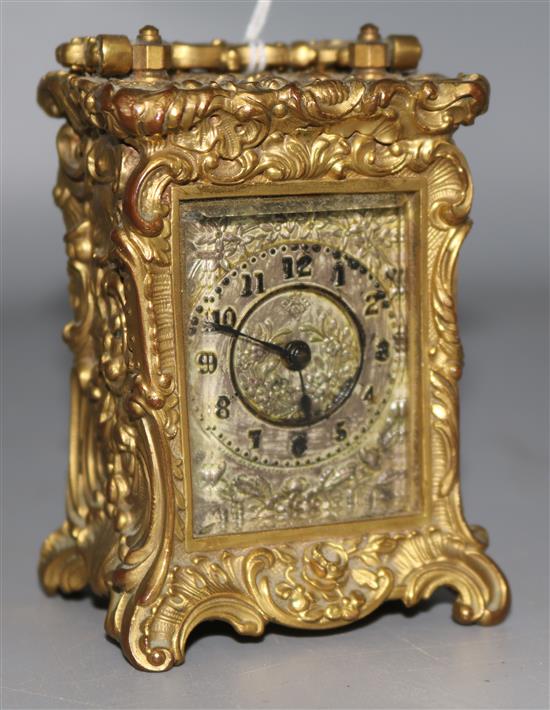 A miniature carriage clock